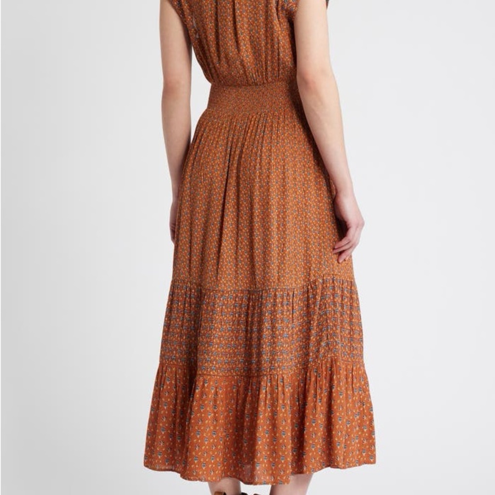 Faherty Woodstock Terracotta Floral Maxi Dress - Picture 4 of 15
